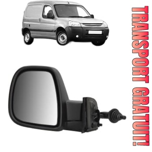 Oglinda Stanga PEUGEOT PARTNER Box Body/MPV din 2008 - 2016, Auto, Reglaj mecanic, Completa