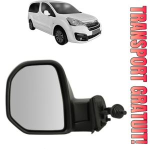 Oglinda Stanga PEUGEOT PARTNER ORIGIN Box Body/MPV (G_) din 2008 - 2015, Auto, Reglaj mecanic, Completa