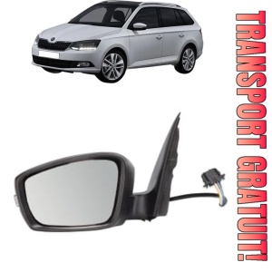 Oglinda Stanga SKODA FABIA III Estate (NJ5) din 2014 - 2022, Auto, Reglaj electric, Completa