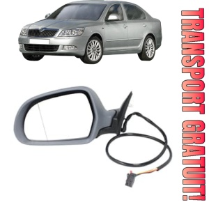 Oglinda Stanga SKODA OCTAVIA II (1Z3) din 2004 - 2013, Auto, Reglaj electric, Completa