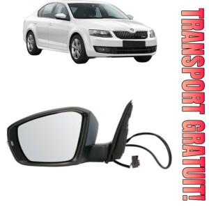 Oglinda Stanga SKODA OCTAVIA III (5E3, NL3, NR3) din 2012 - 2020, Auto, Reglaj electric, Completa