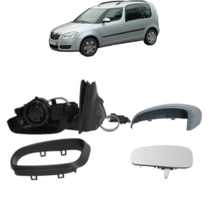 Oglinda Stanga SKODA ROOMSTER Praktik (5J) din 2007 - 2015, Auto, Reglaj mecanic, Completa - Img 2