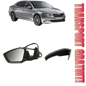 Oglinda Stanga SKODA SUPERB III (3V3) din 2015 - 2024, Auto, Reglaj electric, Completa