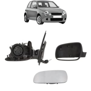 Oglinda Stanga Volkswagen LUPO I (6X1, 6E1) din 1998 - 2005, Auto, Reglaj mecanic, Completa - Img 2