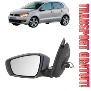 Oglinda Stanga Volkswagen POLO V Hatchback Van (6R1, 6C1) din 2009 - 2014, Auto, Reglaj mecanic, Completa