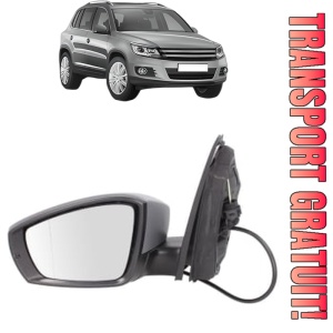 Oglinda Stanga Volkswagen TIGUAN (5N_) din 2007 - 2018, Auto, Reglaj mecanic, Completa