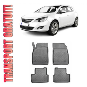 Opel Astra J, Sedan, Din 09.2012 - 08.2018 , Set Covorase Auto Tip Tavita Premium 3D, din cauciuc