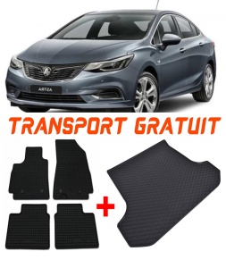 Opel Astra Set Covorase + tavita portbagaj auto Opel Astra K fabricatie 11.2015 - prezent, caroserie hatchback, cu roata rezerva accesorii pentru autoturismul tau - masina v2064