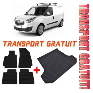 Opel Combo E Life Van din 06.2018 - Prezent, Set Covorase + tavita portbagaj auto 5 Locuri Apatament L2*2
