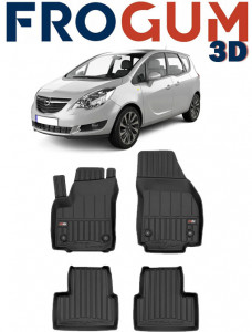 Opel MerIVa B Din 03.2010 - 06.2017, Van , Set Covorase Auto Tip Tavita Premium 3D, din cauciuc accesorii pentru autoturismul tau - masina v165153