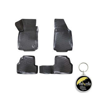 Opel Mokka I 2012-2019 Set 4 covorase auto din cauciuc tip tavita premium line 3D accesorii pentru autoturismul tau - masina v242560