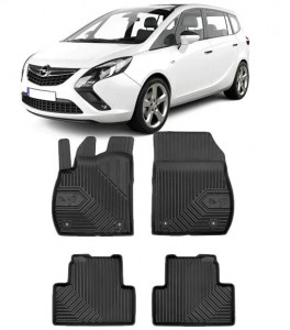 Opel Zafira C Din 01.2012 - 07.2019, Van , Set Covorase Auto Tip Tavita Premium 3D, din cauciuc accesorii pentru autoturismul tau - masina v166041