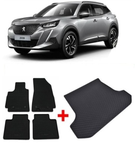 Peugeot 2008 II din 01.2020 - Prezent Suv *1 , Set Covorase + tavita portbagaj auto - Img 2