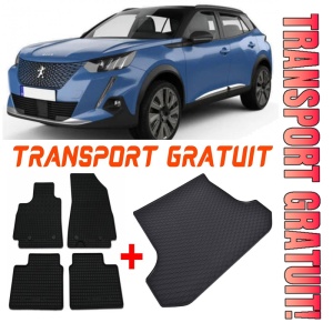 Peugeot 2008 Set Covorase + tavita portbagaj auto Peugeot 2008 I fabricatie 04.2013 - 12.2019, caroserie suv