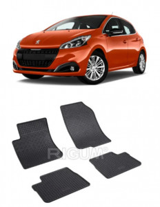 Peugeot 208 I, Hatchback, fabricat din 03.2012 - 05.2019, set covorase auto dedicate, din cauciuc 100% Premium accesorii pentru autoturismul tau - masina v158229