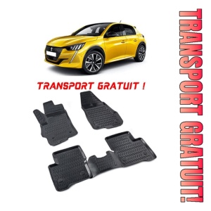 Peugeot 208 II 2019-2025 Set 4 covorase auto din cauciuc tip tavita premium line 3D - Transport Gratuit!