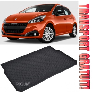 Peugeot 208 Tavita pentru portbagaj din cauciuc, compatibila Peugeot 208 I fabricatie 03.2012 - 05.2019, caroserie hatchback