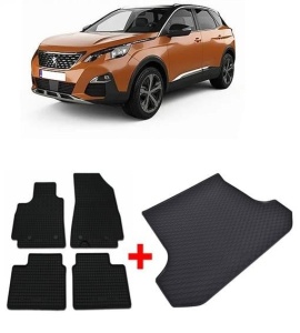 Peugeot 3008 II din 11.2016 - Prezent Suv Portbagaj Superior *2, Set Covorase + tavita portbagaj auto - Img 2