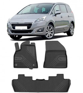 Peugeot 5008 I Din 05.2009 - 06.2017, Suv , Set Covorase Auto Tip Tavita Premium 3D, din cauciuc accesorii pentru autoturismul tau - masina v166979