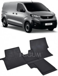 Peugeot Expert III Traveller, Van, fabricat din 01.2016 - Prezent, 2 Locuri, set covorase auto dedicate, din cauciuc 100% Premium accesorii pentru autoturismul tau - masina v153594