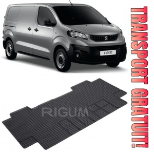 Peugeot Expert III Traveller, Van, fabricat din 01.2016 - Prezent, Rand 2, Masina Are 6 Locuri, set covorase auto dedicate, din cauciuc 100% Premium