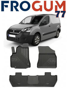 Peugeot Partner II Din 2008 - 08.2018, Van , Set Covorase Auto Tip Tavita Premium 3D, din cauciuc accesorii pentru autoturismul tau - masina v165636