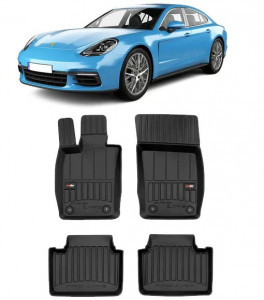 Porsche Panamera II, Hatchback, Din 2017 - Prezent , Set Covorase Auto Tip Tavita Premium 3D, din cauciuc accesorii pentru autoturismul tau - masina v170365