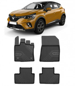 Renault Captur II Din 01.2020 - Prezent, Suv , Set Covorase Auto Tip Tavita Premium 3D, din cauciuc accesorii pentru autoturismul tau - masina v168869