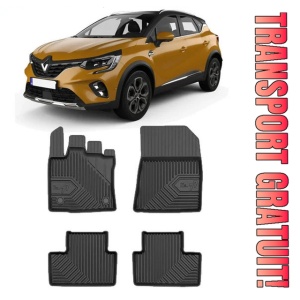 Renault Captur II Din 01.2020 - Prezent, Suv , Set Covorase Auto Tip Tavita Premium 3D, din cauciuc