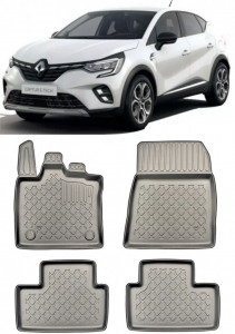 Renault Captur Set covorase auto tip tavita compatibile Renault Captur II E-Tech Full Hybrid fabricatie 08.2022 - prezent, caroserie suv accesorii pentru autoturismul tau - masina v110980