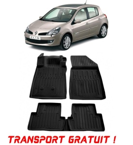 Renault Clio III (2005-2012) Set covorase auto cauciuc G.Modern Line 3D transport gratuit accesorii pentru autoturismul tau - masina v50027