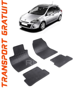 Renault Clio III, Combi, fabricat din 01.2008 - 02.2013, set covorase auto dedicate, din cauciuc 100% Premium accesorii pentru autoturismul tau - masina v157539