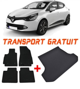 Renault Clio IV Hatchback din 10.2012 - 08.2019 *4, Set Covorase + tavita portbagaj auto accesorii pentru autoturismul tau - masina v1376