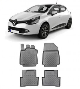 Renault Clio IV, Hatchback, Din 10.2012 - 08.2019 , Set Covorase Auto Tip Tavita Premium 3D, din cauciuc accesorii pentru autoturismul tau - masina v172709