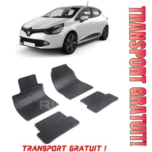 Renault Clio IV, Hatchback, fabricat din 10.2012 - 08.2019, set covorase auto dedicate, din cauciuc 100% Premium - Transport Gratuit