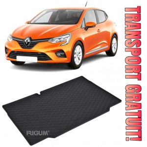 Renault Clio Tavita pentru portbagaj din cauciuc, compatibila Renault Clio V Hybrid fabricatie 07.2020 - prezent, caroserie hatchback, fara portbagaj intermediar