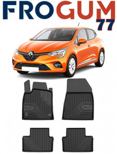 Renault Clio V Din 09.2019 - Prezent, Hatchback , Set Covorase Auto Tip Tavita Premium 3D, din cauciuc accesorii pentru autoturismul tau - masina v168841