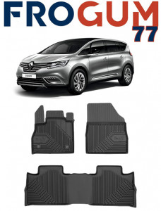 Renault Espace V Din 04.2015 - Prezent, Van , Set Covorase Auto Tip Tavita Premium 3D, din cauciuc accesorii pentru autoturismul tau - masina v168926
