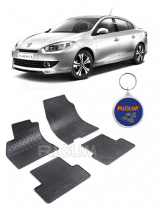 Renault Fluence, Sedan, fabricat din 2009 - Prezent, set covorase auto dedicate, din cauciuc 100% Premium accesorii pentru autoturismul tau - masina v159450