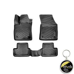 Renault Megane 4 Sedan 2016- Set 4 covorase auto din cauciuc tip tavita premium line 3D accesorii pentru autoturismul tau - masina v241733