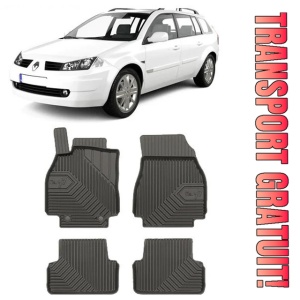 Renault Megane II Din 10.2002 - 10.2008, Hatchback , Set Covorase Auto Tip Tavita Premium 3D, din cauciuc