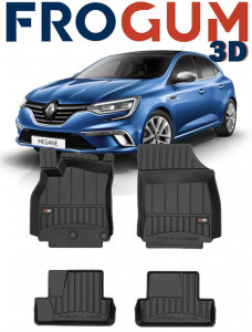 Renault Megane III Sport Din 2008 - 2011, Coupe , Set Covorase Auto Tip Tavita Premium 3D, din cauciuc accesorii pentru autoturismul tau - masina v162872