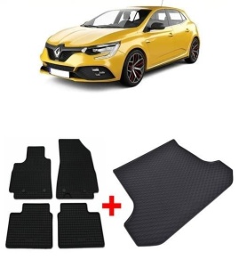 Renault Megane IV Hatchback din 01.2016 - Prezent *4, Set Covorase + tavita portbagaj auto - Img 2