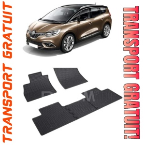 Renault Scenic IV, Van, fabricat din 12.2016 - Prezent, set covorase auto dedicate, din cauciuc 100% Premium