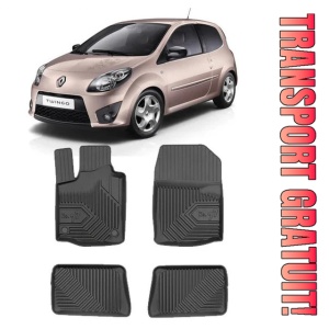 Renault Twingo II Din 06.2007 - 07.2014, Hatchback , Set Covorase Auto Tip Tavita Premium 3D, din cauciuc