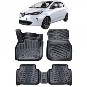Renault Zoe 2012- Set 4 covorase auto din cauciuc tip tavita premium line 3D accesorii pentru autoturismul tau - masina v242408