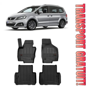 Seat Alhambra II, Van, Din 09.2010 - Prezent , Set Covorase Auto Tip Tavita Premium 3D, din cauciuc