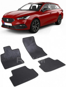 Seat Leon E-Hybrid, Combi, fabricat din 2020 - Prezent, set covorase auto dedicate, din cauciuc 100% Premium accesorii pentru autoturismul tau - masina v154956