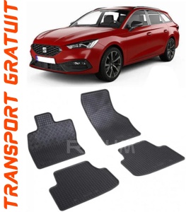 Seat Leon E-Hybrid, Combi, fabricat din 2020 - Prezent, set covorase auto dedicate, din cauciuc 100% Premium accesorii pentru autoturismul tau - masina v154955