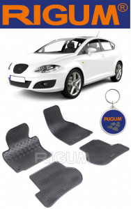 Seat Leon II 1P, Hatchback, fabricat din 07.2005 - 2012, set covorase auto dedicate, din cauciuc 100% Premium accesorii pentru autoturismul tau - masina v157929